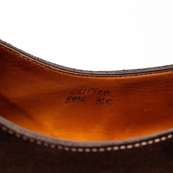 Rare John Lobb Clipper Men's Brown Suede Oxford Shoes Size:US: 9EEU 42 /UK 8E